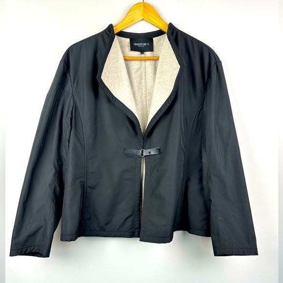 Lafayette 148 New York Black Jacket Large Petite - Picture 1 of 10